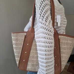 Jessica Simpson Straw Wilma Tote